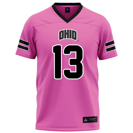 Ohio - NCAA Football : DJ Morton - Pink Football Jersey-0