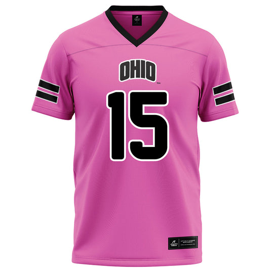 Ohio - NCAA Football : Riley Neer - Pink Football Jersey-0