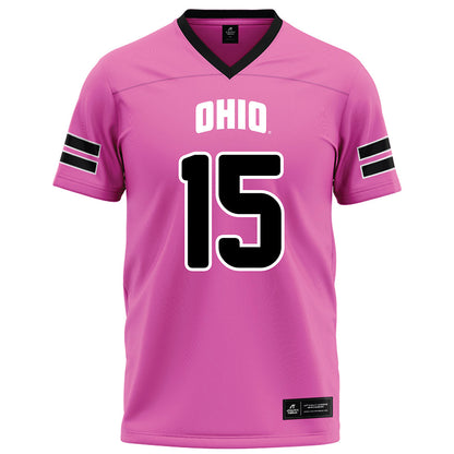 Ohio - NCAA Football : Riley Neer - Pink Football Jersey-0