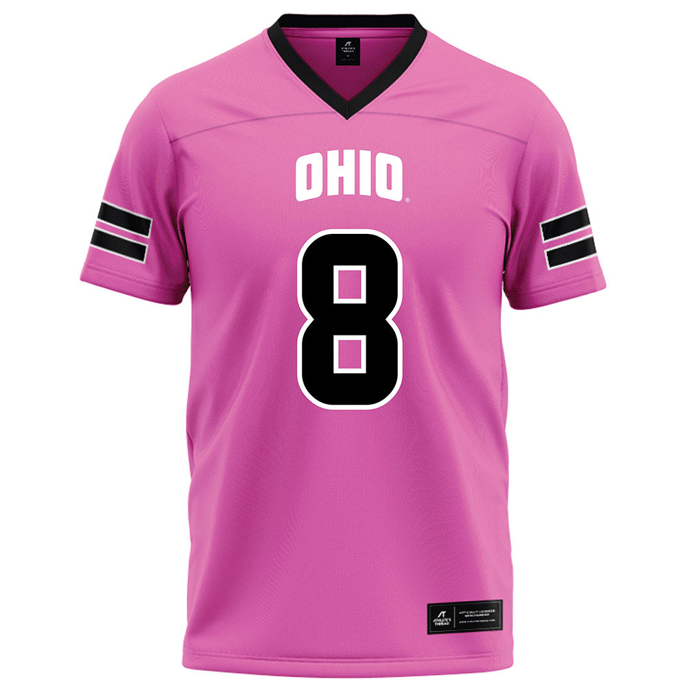 Ohio - NCAA Football : Nicholas Poulos - Pink Football Jersey-0