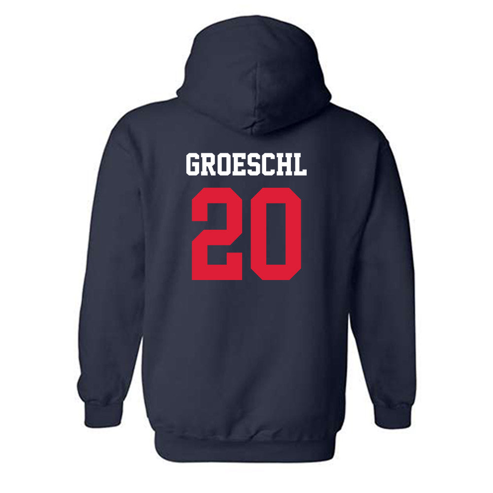 Dayton - NCAA Baseball : Ben Groeschl - Classic Shersey Hooded Sweatshirt-1