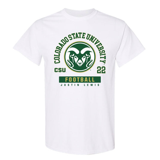 Colorado State - NCAA Football : Justin Lewis - T-Shirt-0