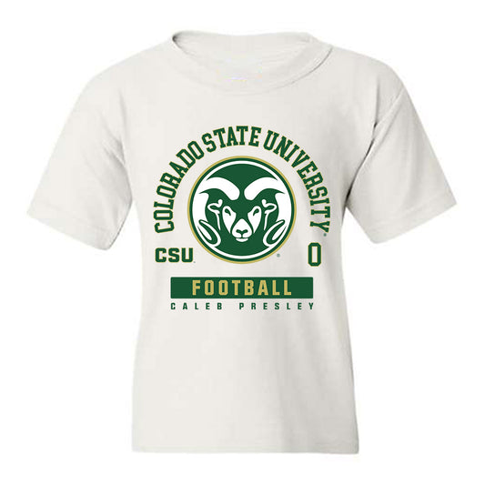 Colorado State - NCAA Football : Caleb Presley - Youth T-Shirt-0