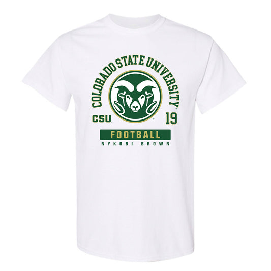 Colorado State - NCAA Football : Nykobi Brown - T-Shirt-0