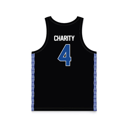 Grand Valley - NCAA Men's Basketball : Jalen Charity - Black Basketball Jersey-1