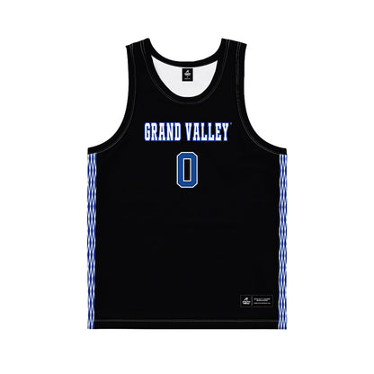 Grand Valley - NCAA Men's Basketball : Antaune Allen - Black Basketball Jersey-0