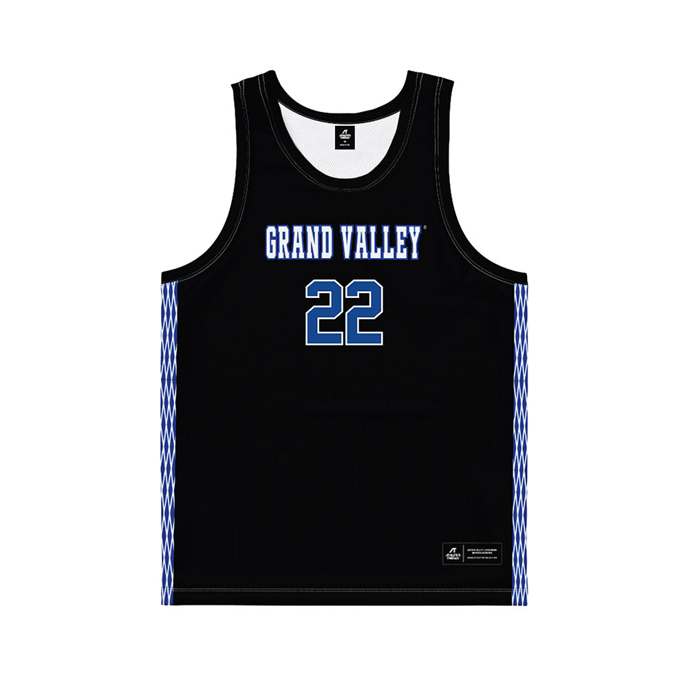 Grand Valley - NCAA Women's Basketball : Ava Scanlon - Black Basketball Jersey-0