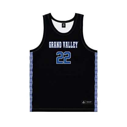 Grand Valley - NCAA Women's Basketball : Ava Scanlon - Black Basketball Jersey-0