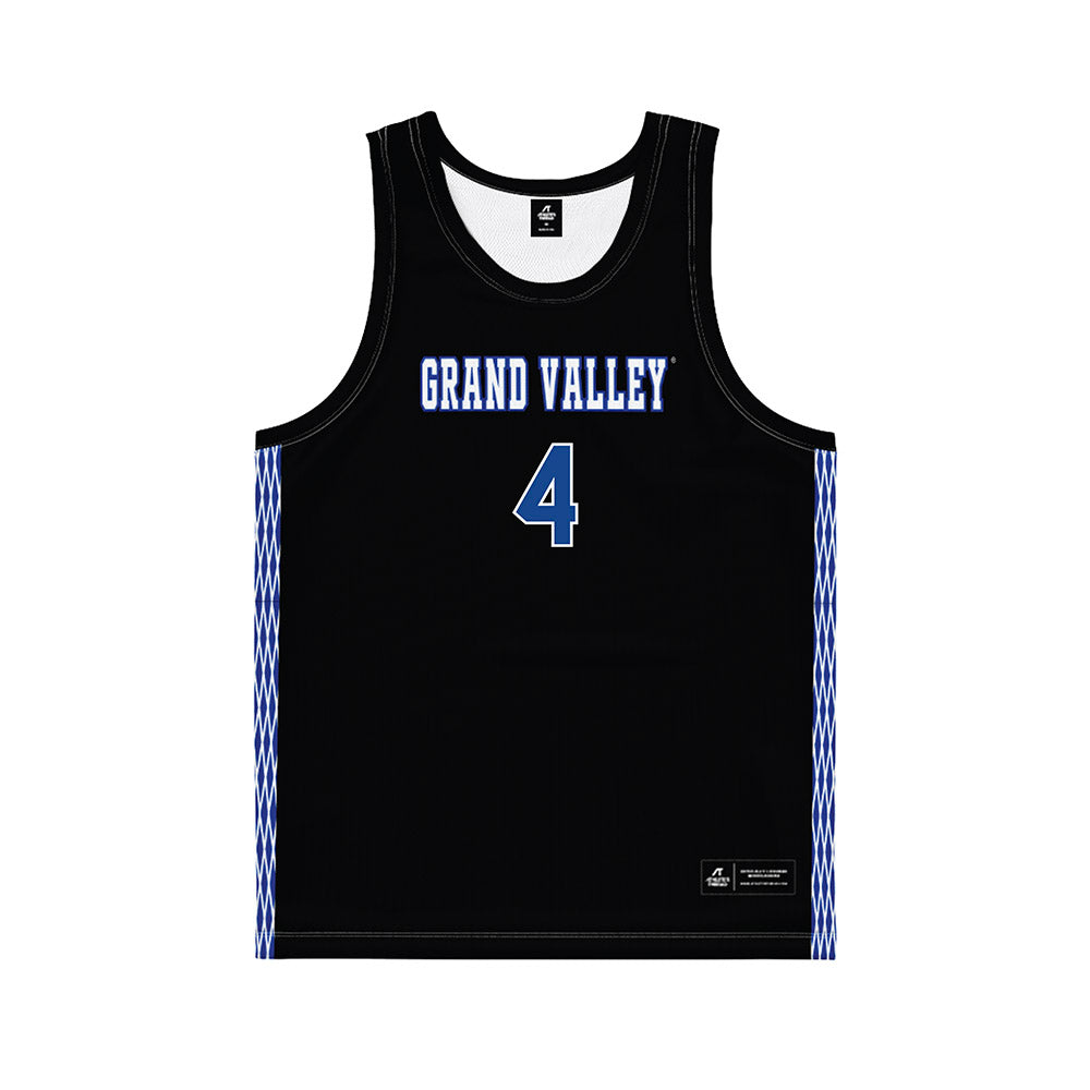 Grand Valley - NCAA Women's Basketball : Anayya Davis - Black Basketball Jersey-0
