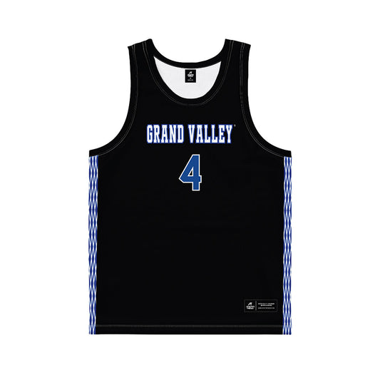 Grand Valley - NCAA Women's Basketball : Anayya Davis - Black Basketball Jersey-0