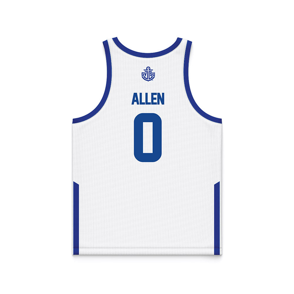 Grand Valley - NCAA Men's Basketball : Antaune Allen - White Basketball Jersey-1