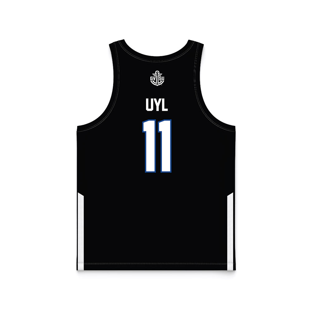 Grand Valley - NCAA Women's Basketball : Madi Uyl - Black Basketball Jersey-1