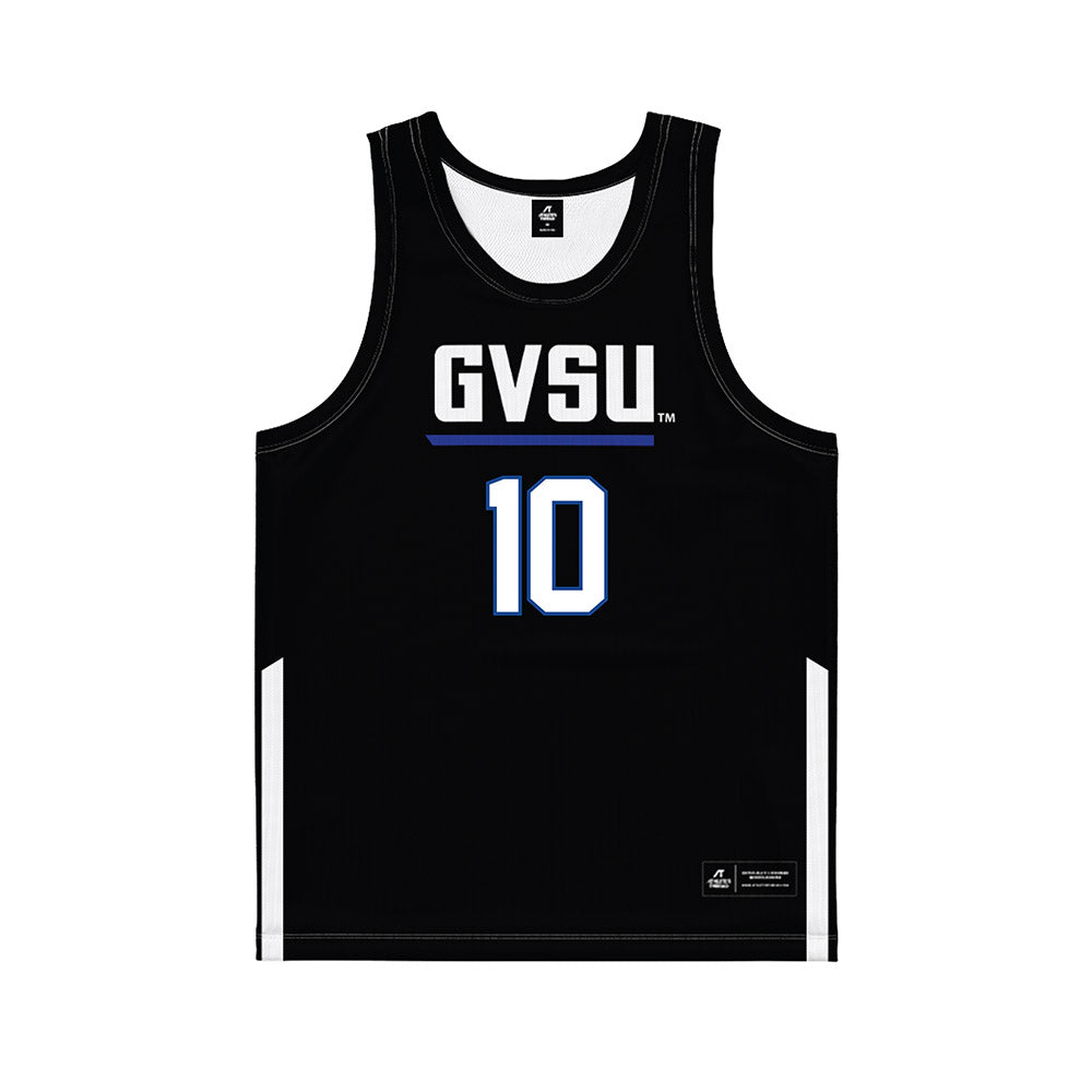 Grand Valley - NCAA Women's Basketball : MacKenzie Bisballe - Black Basketball Jersey-0