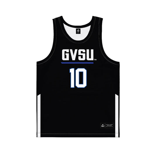 Grand Valley - NCAA Women's Basketball : MacKenzie Bisballe - Black Basketball Jersey-0