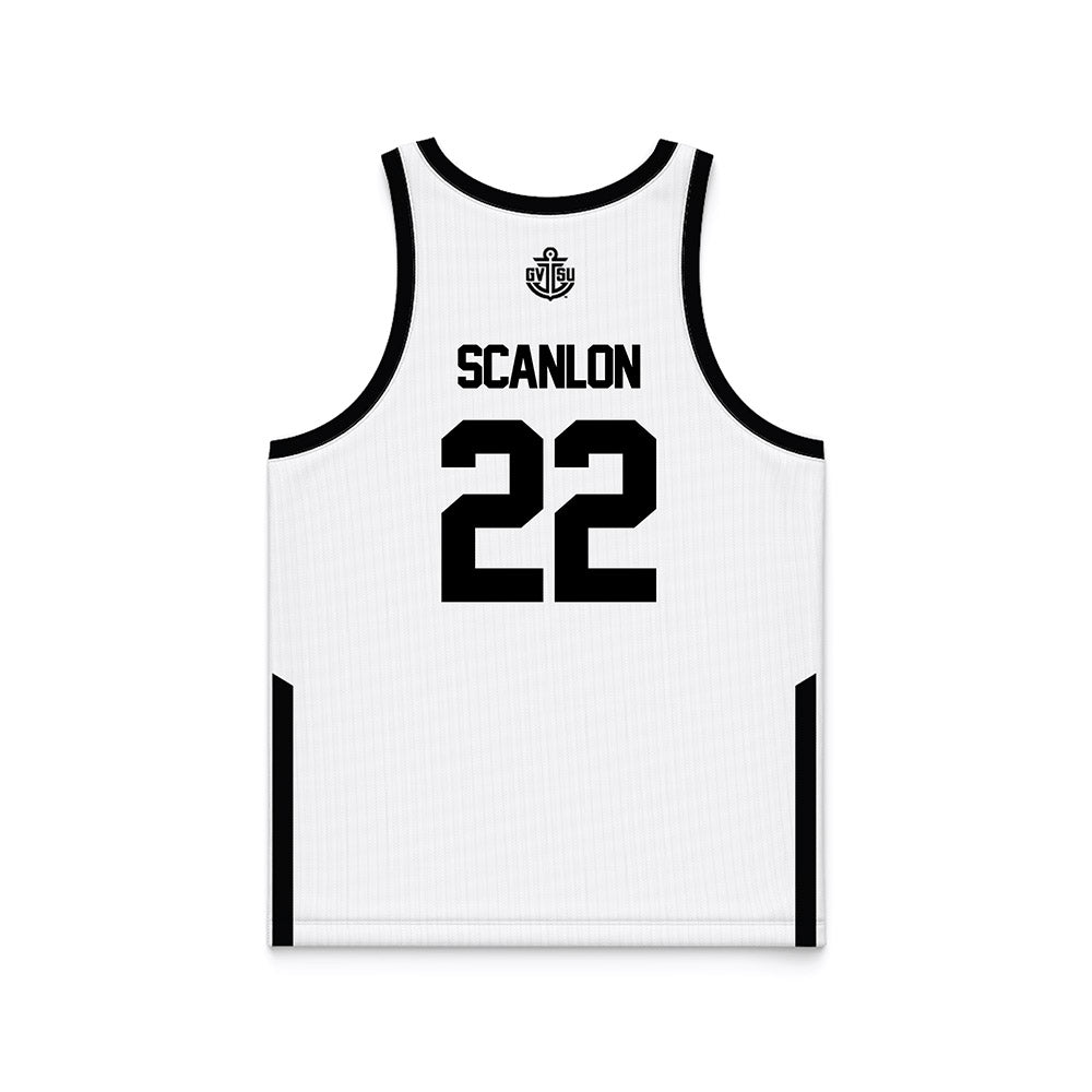 Grand Valley - NCAA Women's Basketball : Ava Scanlon - White Basketball Jersey-1