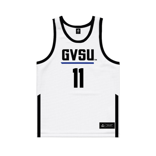 Grand Valley - NCAA Women's Basketball : Madi Uyl - White Basketball Jersey-0