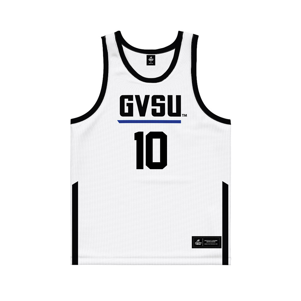Grand Valley - NCAA Women's Basketball : MacKenzie Bisballe - White Basketball Jersey-0