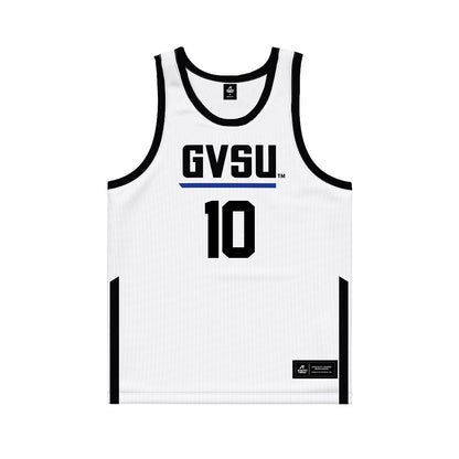 Grand Valley - NCAA Women's Basketball : MacKenzie Bisballe - White Basketball Jersey-0