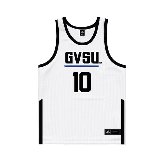 Grand Valley - NCAA Women's Basketball : MacKenzie Bisballe - White Basketball Jersey-0