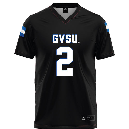 Grand Valley - NCAA Football : Terez Reid - Black Football Jersey-0