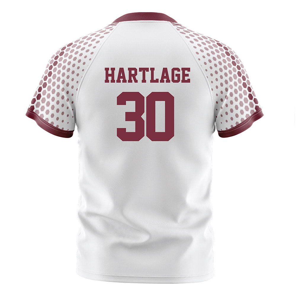UMass - NCAA Men's Soccer : Crew Hartlage - White Soccer Jersey-1