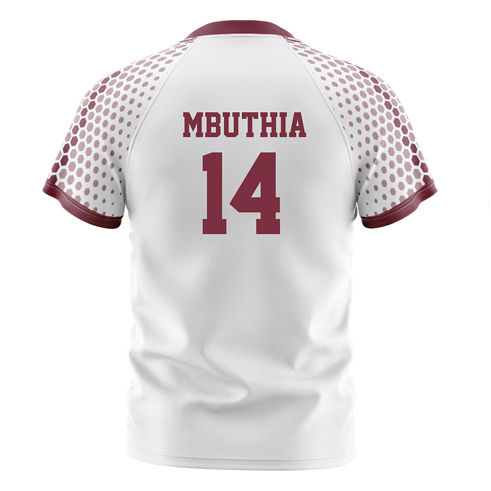 UMass - NCAA Men's Soccer : John-Paul Mbuthia - White Soccer Jersey-1
