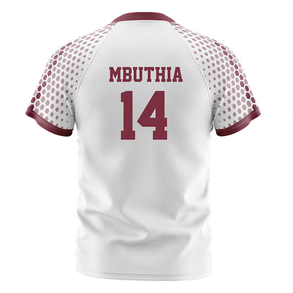 UMass - NCAA Men's Soccer : John-Paul Mbuthia - White Soccer Jersey-1
