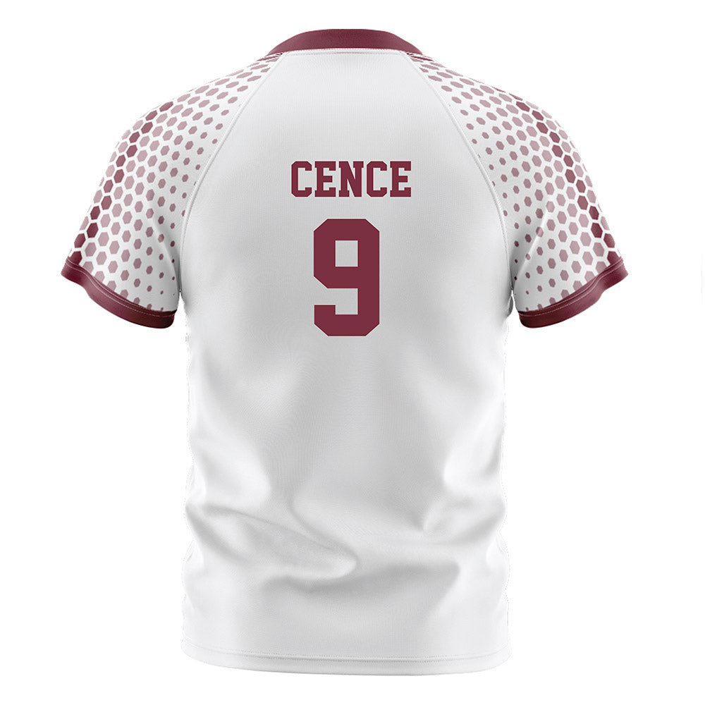 UMass - NCAA Men's Soccer : Matt Cence - White Soccer Jersey-1