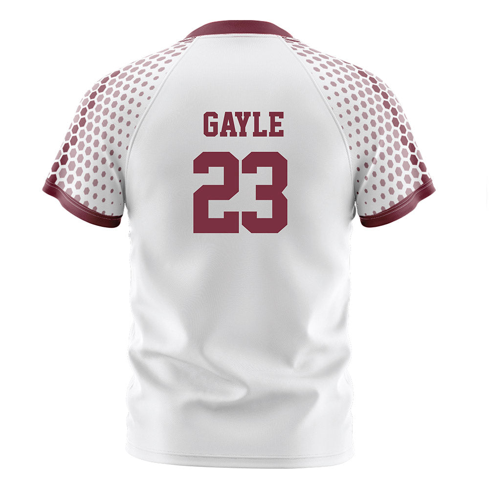 UMass - NCAA Men's Soccer : Taylon Gayle - White Soccer Jersey-1