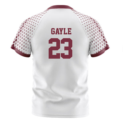 UMass - NCAA Men's Soccer : Taylon Gayle - White Soccer Jersey-1