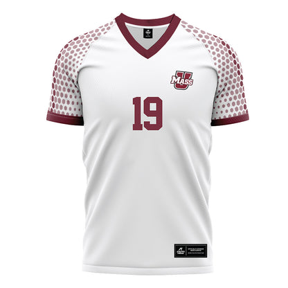 UMass - NCAA Men's Soccer : Brad Moccio - White Soccer Jersey