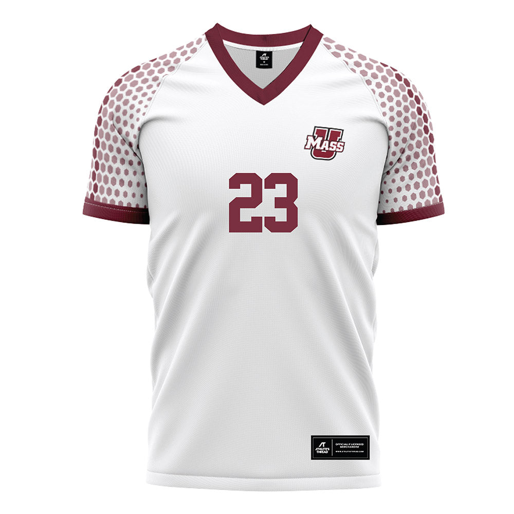 UMass - NCAA Men's Soccer : Taylon Gayle - White Soccer Jersey-0