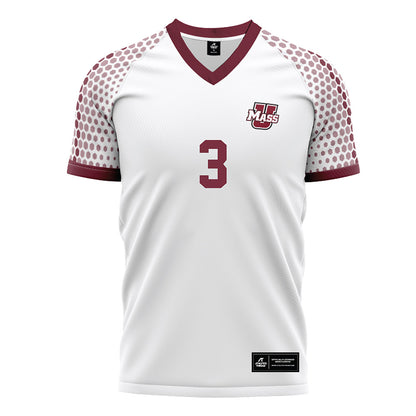 UMass - NCAA Men's Soccer : Jordan Blunschi - White Soccer Jersey-0