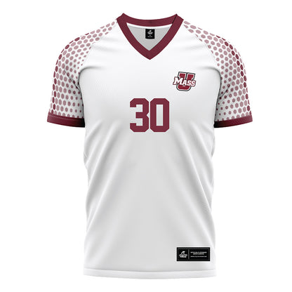 UMass - NCAA Men's Soccer : Crew Hartlage - White Soccer Jersey-0