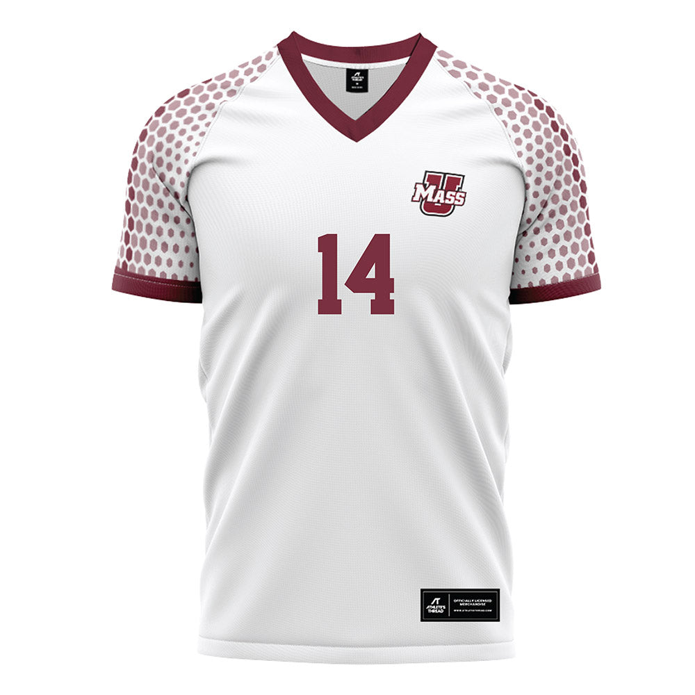 UMass - NCAA Men's Soccer : John-Paul Mbuthia - White Soccer Jersey-0