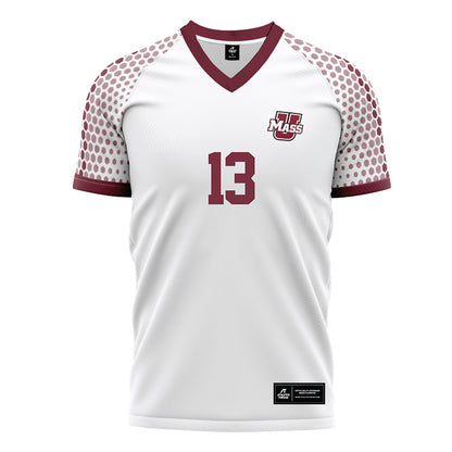 UMass - NCAA Men's Soccer : Joseph Bianco - White Soccer Jersey-0