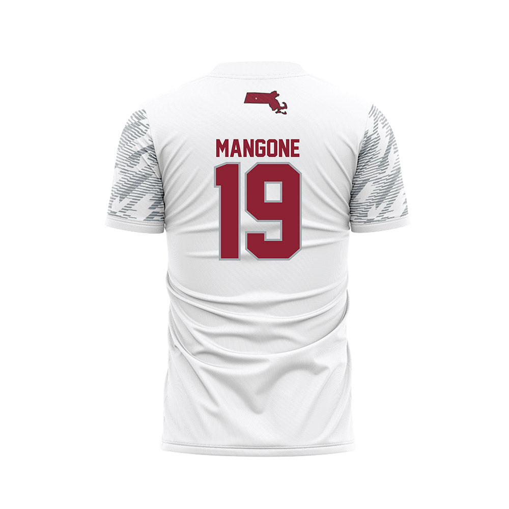 UMass - NCAA Women's Soccer : Catalina Mangone - White Soccer Jersey-1