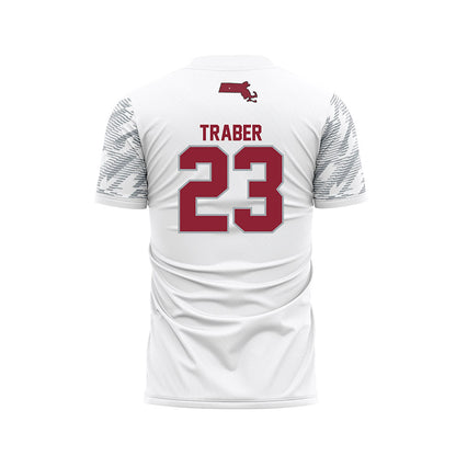 UMass - NCAA Women's Soccer : Aline Traber - White Soccer Jersey-1