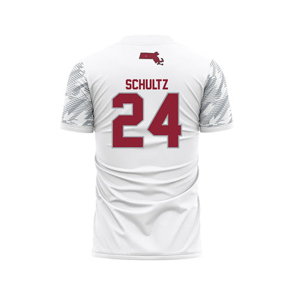 UMass - NCAA Women's Soccer : Amanda Schultz - White Soccer Jersey-1