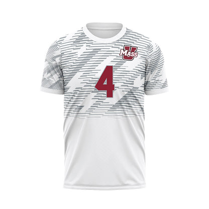 UMass - NCAA Women's Soccer : Amelia Deren - White Soccer Jersey-0