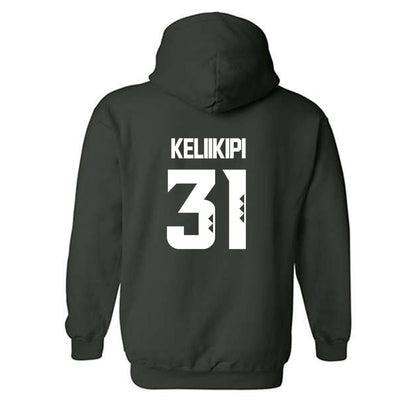 Hawaii - NCAA Football : Tryton Keliikipi - Classic Shersey Hooded Sweatshirt-1