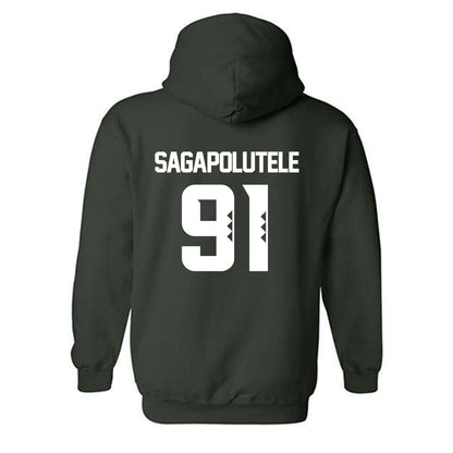 Hawaii - NCAA Football : Joshua sagapolutele - Classic Shersey Hooded Sweatshirt-1