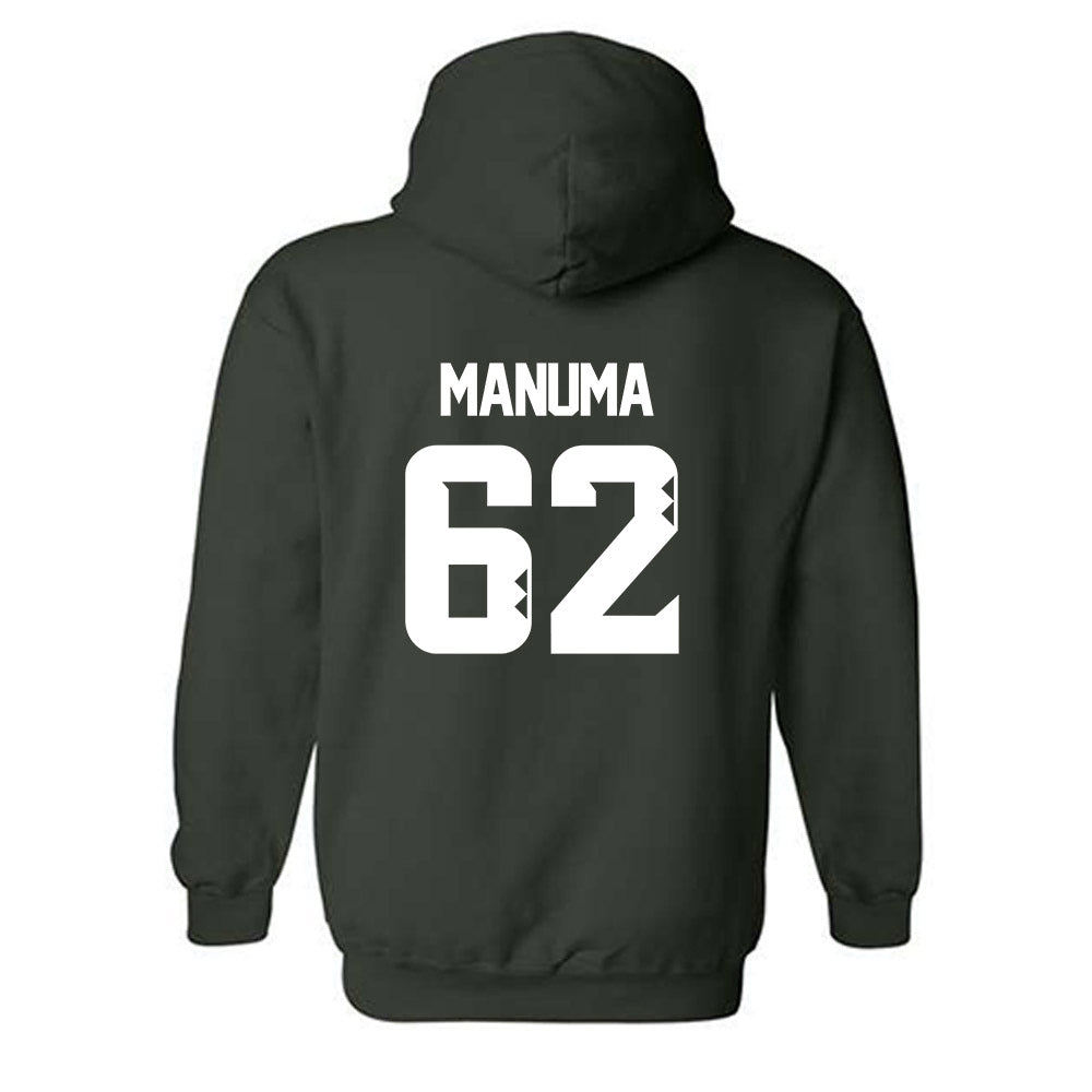 Hawaii - NCAA Football : Lautaimi Manuma - Classic Shersey Hooded Sweatshirt-1