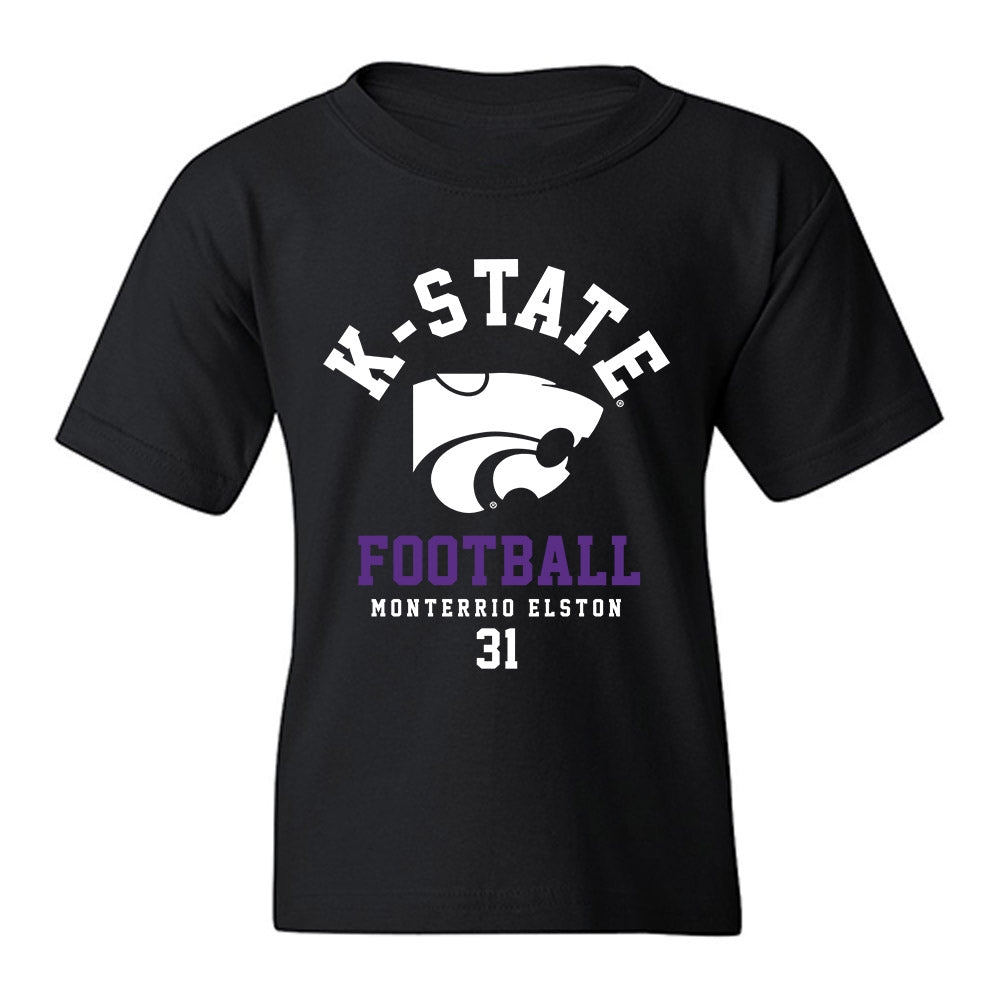 Kansas State - NCAA Football : Monterrio Elston - Fashion Shersey Youth T-Shirt-0