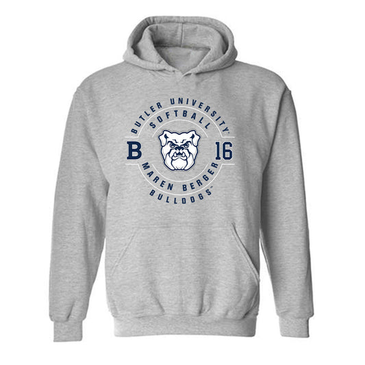 Butler - NCAA Softball : Maren Berger - Classic Fashion Shersey Hooded Sweatshirt-0