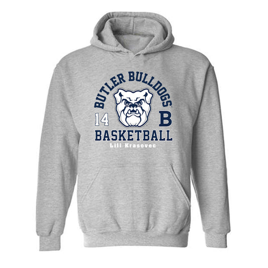 Butler - NCAA Women's Basketball : Lili Krasovec - Classic Fashion Shersey Hooded Sweatshirt-0