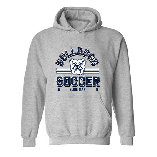 Butler - NCAA Women's Soccer : Elise May - Classic Fashion Shersey Hooded Sweatshirt-0