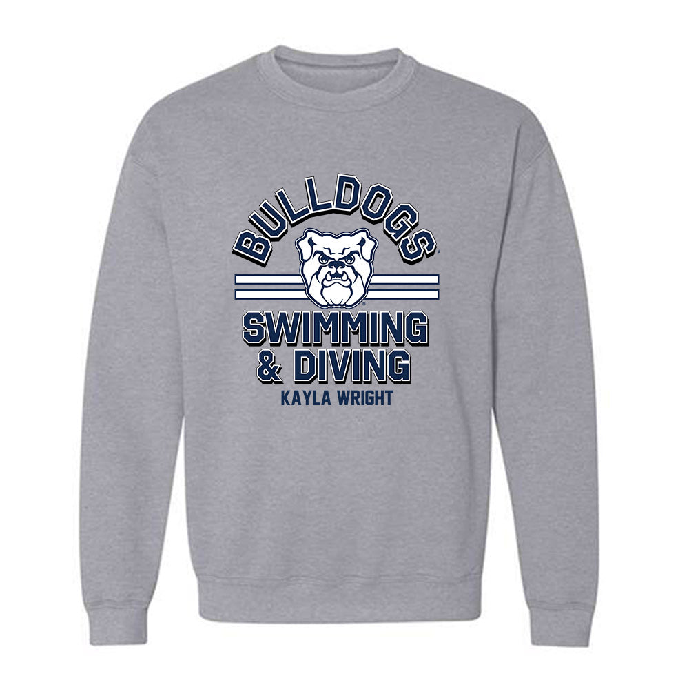 Butler - NCAA Women's Swimming & Diving : Kayla Wright - Classic Fashion Shersey Crewneck Sweatshirt-0