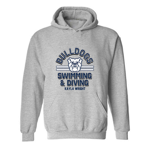 Butler - NCAA Women's Swimming & Diving : Kayla Wright - Classic Fashion Shersey Hooded Sweatshirt-0