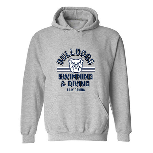 Butler - NCAA Women's Swimming & Diving : Lilly Canida - Classic Fashion Shersey Hooded Sweatshirt-0
